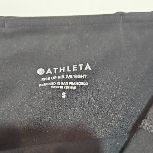 Athleta Rise Up Rib 7/8 Tight Leggings in Black - Size S - Picture 5 of 7